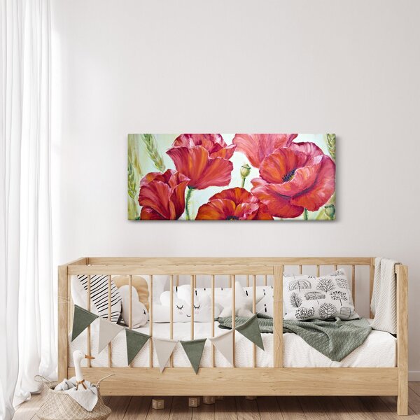 Tablou - Mac - flori (120x50 cm)