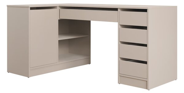 Birou de colt Comfivo Terros III, Bej, PAL laminat, 76x158x98cm, 57.9 kg