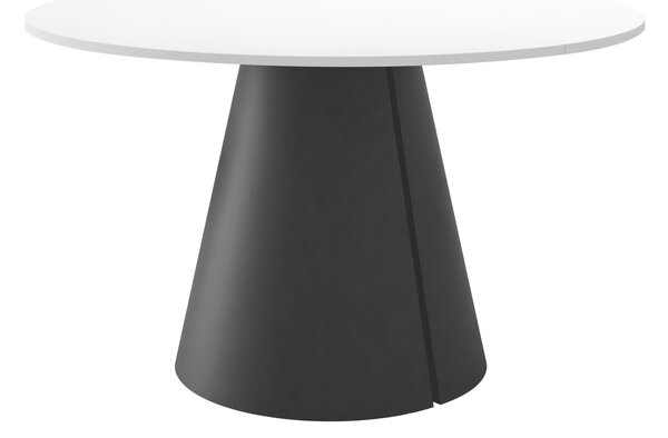 Masă Oswego 165Negru, Alb, 8cm, ExtensieExtensie, PAL laminat, Metal