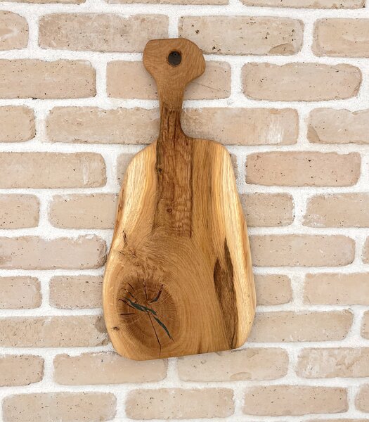 Tocător „Golden Oak” – Stejar masiv cu design ergonomic - 55x27 cm