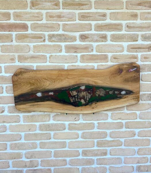 Walnut Infinite 94 – Platou de servire majestic XL din nuc și rășină - 94x33 cm