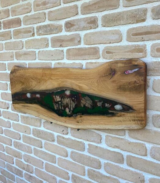 Walnut Infinite 94 – Platou de servire majestic XL din nuc și rășină - 94x33 cm