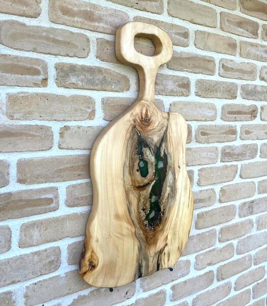 Platou „The Grand Ash” – Frasin masiv cu nucleu de rășină verde - 71x36 cm