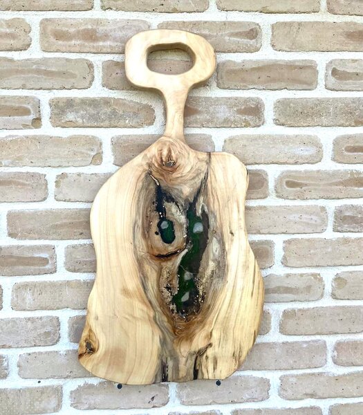 Platou „The Grand Ash” – Frasin masiv cu nucleu de rășină verde - 71x36 cm