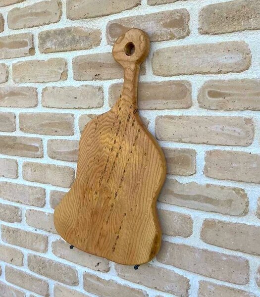 Tocător din stejar masiv cu mâner - 58x32 cm