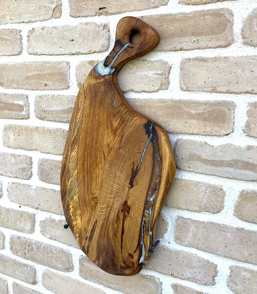 Walnut Flow 50 – Tocător gourmet din nuc și rășină - 50x25 cm