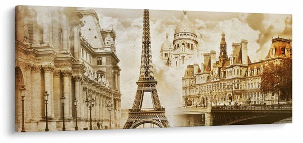 Tablou - Monumente din Paris (120x50 cm)