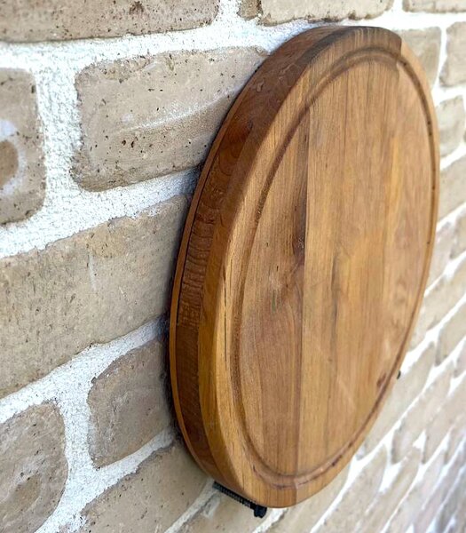 Platou „Master Chef Heritage” – stejar triplu stratificat cu canal de scurgere (Ø 33 cm)
