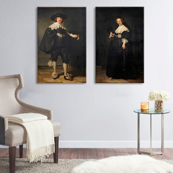 Rembrandt - Portretele lui Marten Soolmans și Oopjen Coppit - 80x60 cm