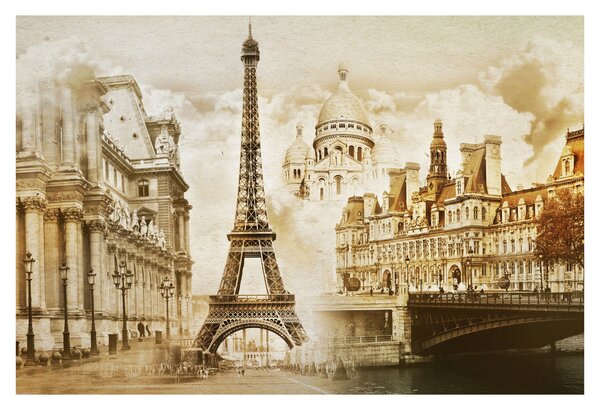 Tablou - Monumente din Paris (90x60 cm)
