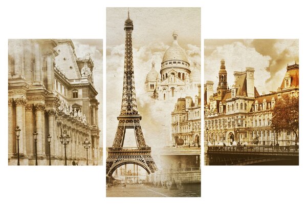 Tablou - Monumente din Paris (90x60 cm)