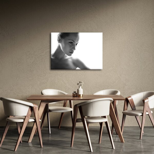 Tablou - Portretul femeii, alb- negru (70x50 cm)