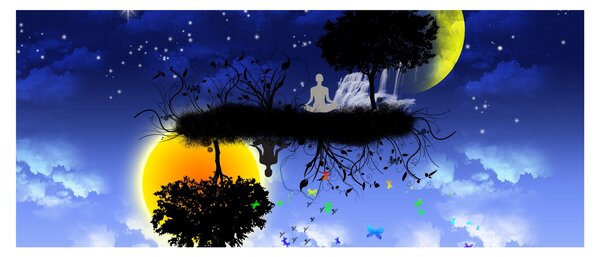 Tablou - Reflecția echilbrului (120x50 cm)