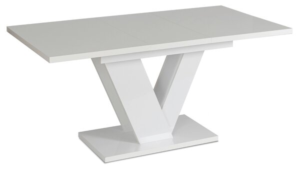 Masă sufragerie extensibilă Comentado (alb lucios) (pentru 4-6 persoane). Promo -20%. 1119009