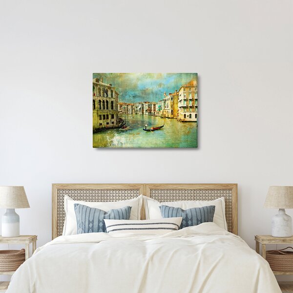 Tablou - Canalul de la Veneția și gondole (70x50 cm)