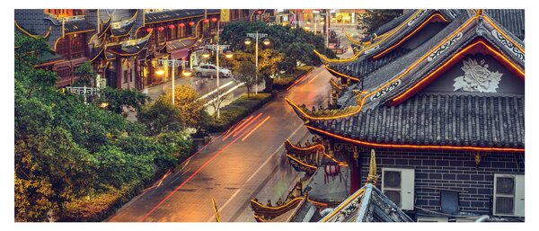 Tablou - Qintai Road, Chengdu, China (120x50 cm)