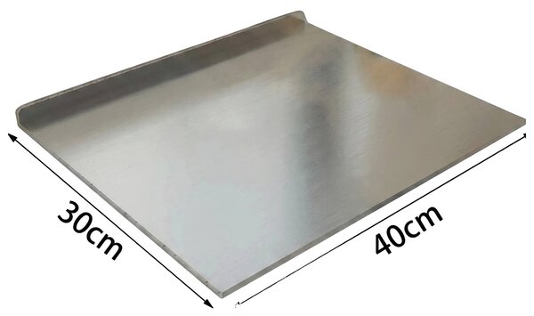 Planșetă din oțel inoxidabil 40x30 cm, cu margine de prindere
