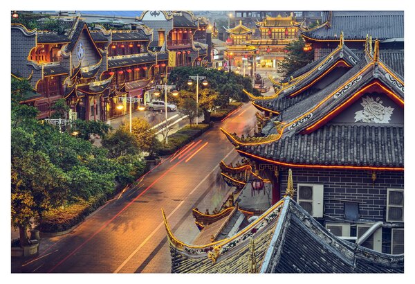 Tablou - Qintai Road, Chengdu, China (90x60 cm)