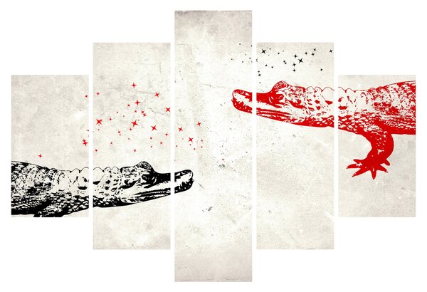 Tablou - Crocodili (150x105 cm)