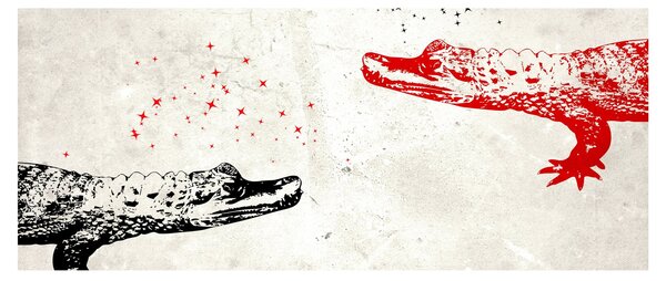Tablou - Crocodili (120x50 cm)