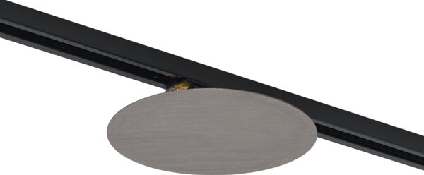 Lampă de tavan modernă gunmetal pentru sistem de iluminat pe șină monofazat cu 2 lumini - Iconic Pulley