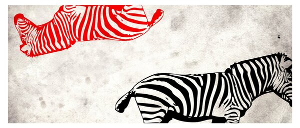 Tablou - Zebre (120x50 cm)