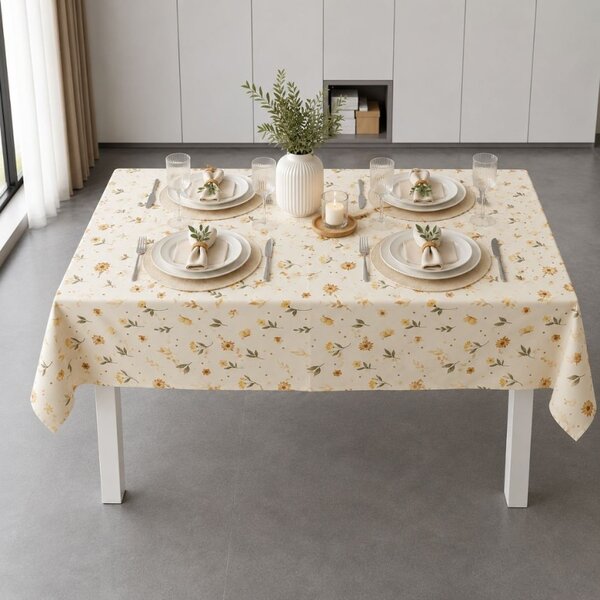 Fata de masa teflonata 120x160 cm, Floricele galbene F12