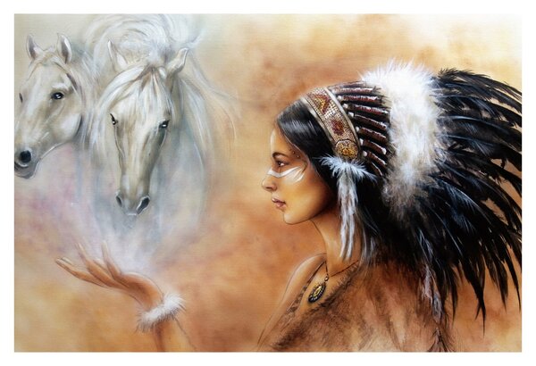 Tablou - Farmecele indienilor (90x60 cm)