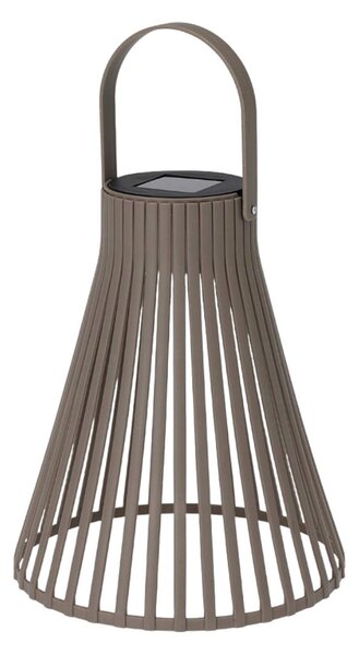Lampă solară decorativă, cu LED, cu agățătoare, 24 cm, culoare taupe