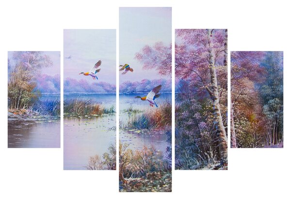 Tablou - Sosirea toamnei, pictură în ulei (150x105 cm)