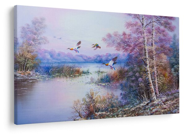 Tablou - Sosirea toamnei, pictură în ulei (90x60 cm)
