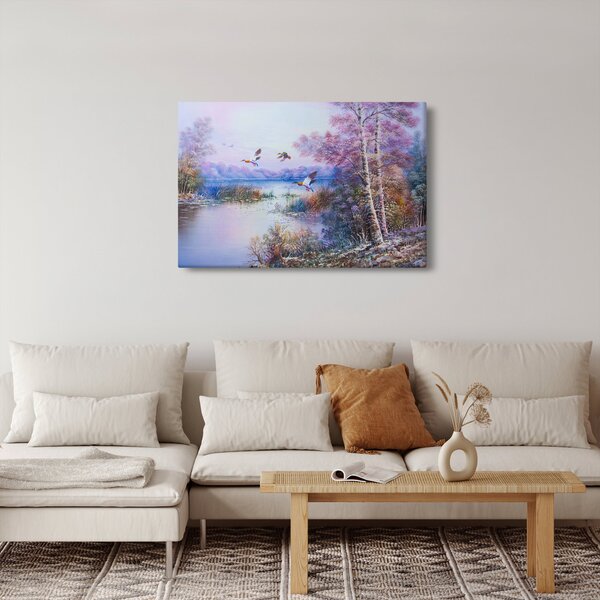 Tablou - Sosirea toamnei, pictură în ulei (90x60 cm)