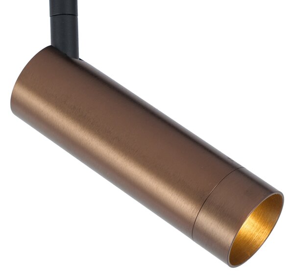 Spot modern bronz închis pentru sistem de șină monofazat GU10 35mm - Slimline Uzzy
