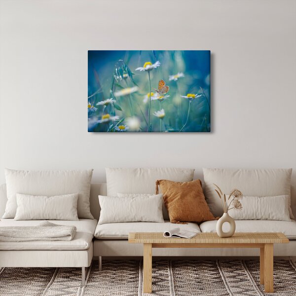 Tablou - Fluture pe margaretă (90x60 cm)