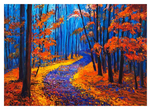 Tablou - Pădurea toamna (70x50 cm)