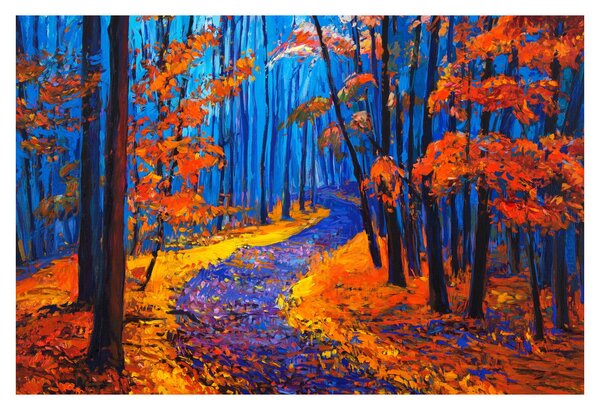 Tablou - Pădurea toamna (90x60 cm)