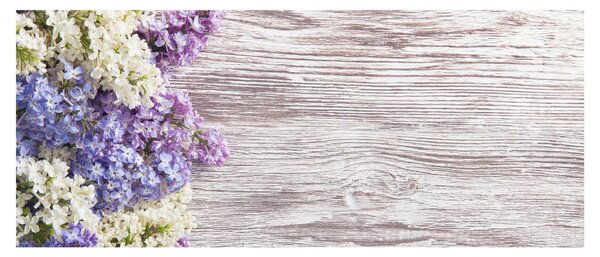 Tablou - Liliac pe lemn (120x50 cm)