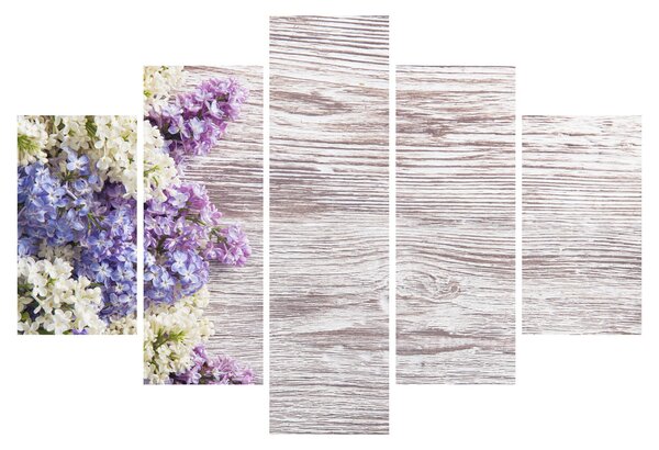 Tablou - Liliac pe lemn (150x105 cm)