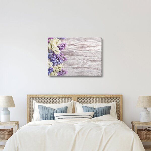 Tablou - Liliac pe lemn (70x50 cm)