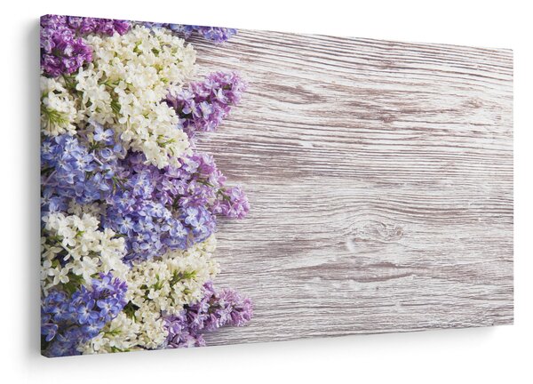 Tablou - Liliac pe lemn (90x60 cm)
