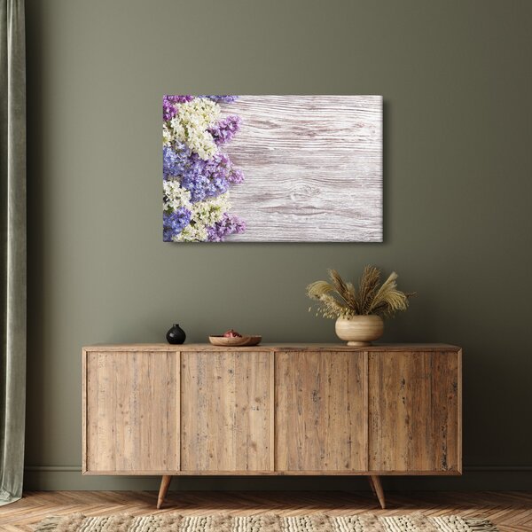 Tablou - Liliac pe lemn (90x60 cm)