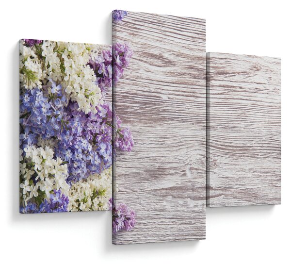 Tablou - Liliac pe lemn (90x60 cm)