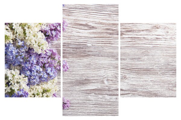 Tablou - Liliac pe lemn (90x60 cm)