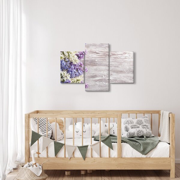 Tablou - Liliac pe lemn (90x60 cm)
