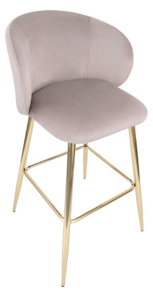 Scaun de bar Ganta Gold gri deschis