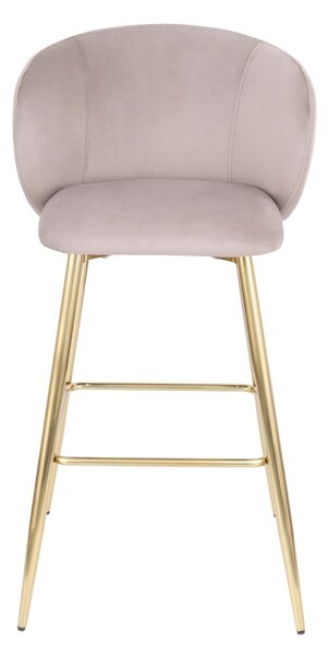 Scaun de bar Ganta Gold gri deschis