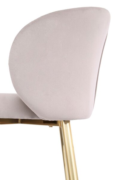 Scaun de bar Ganta Gold gri deschis
