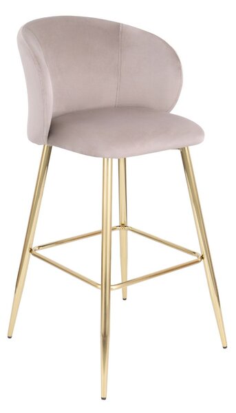 Scaun de bar Ganta Gold gri deschis