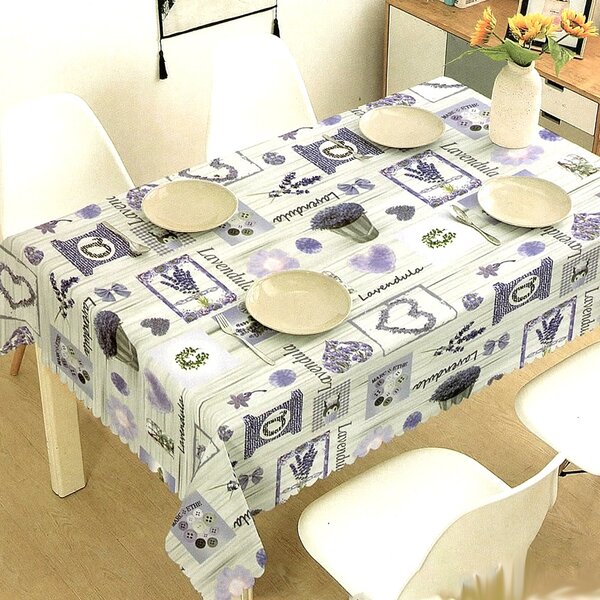 Fata de masa tip musama Pufo Purple Lavanda, 140 x 200 cm
