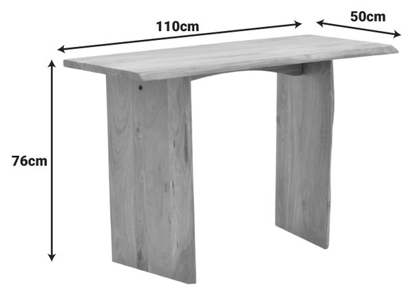 Consolă Mende, Lemn Masiv Acacia, Natural, 110x50x76 cm